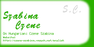 szabina czene business card